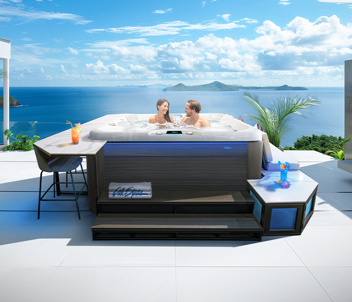 Calspas hot tub being used in a family setting - Budapest